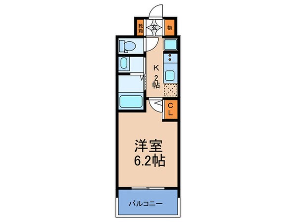 ｴｽﾃﾑｺｰﾄ難波Ⅶﾋﾞﾖﾝﾄﾞ(206)の物件間取画像